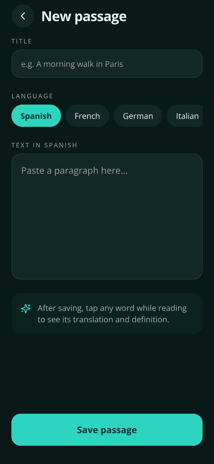 Lingua screen 5
