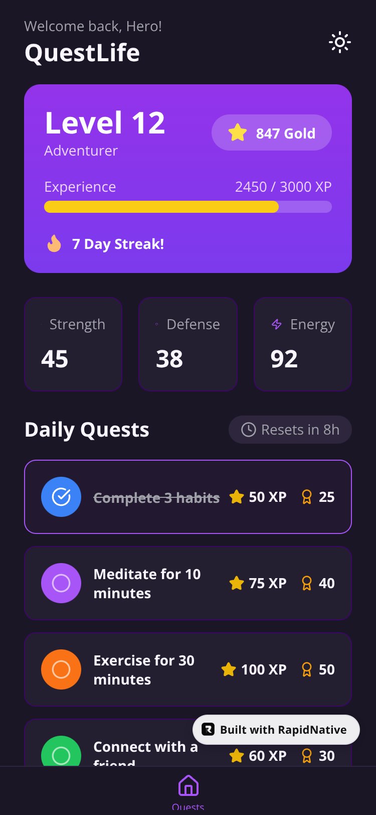 Habit Hex screen 1