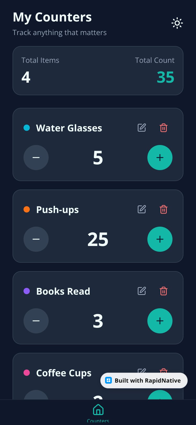 CounterApp screen 1