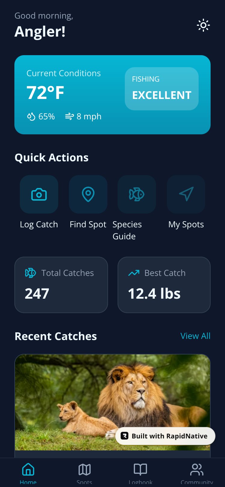 FishTracker screen 2