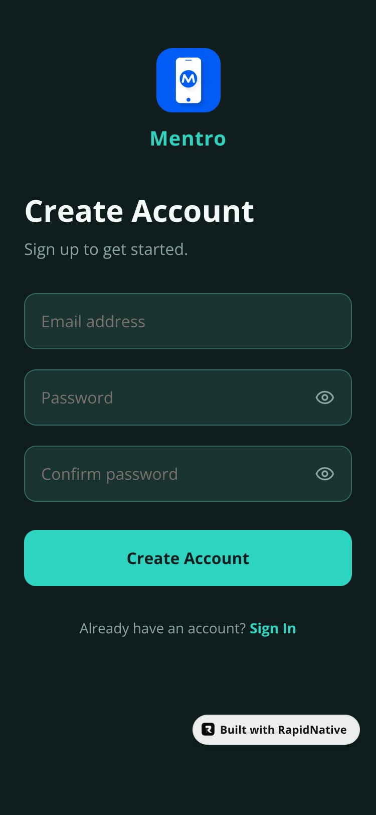 Mentro screen 2