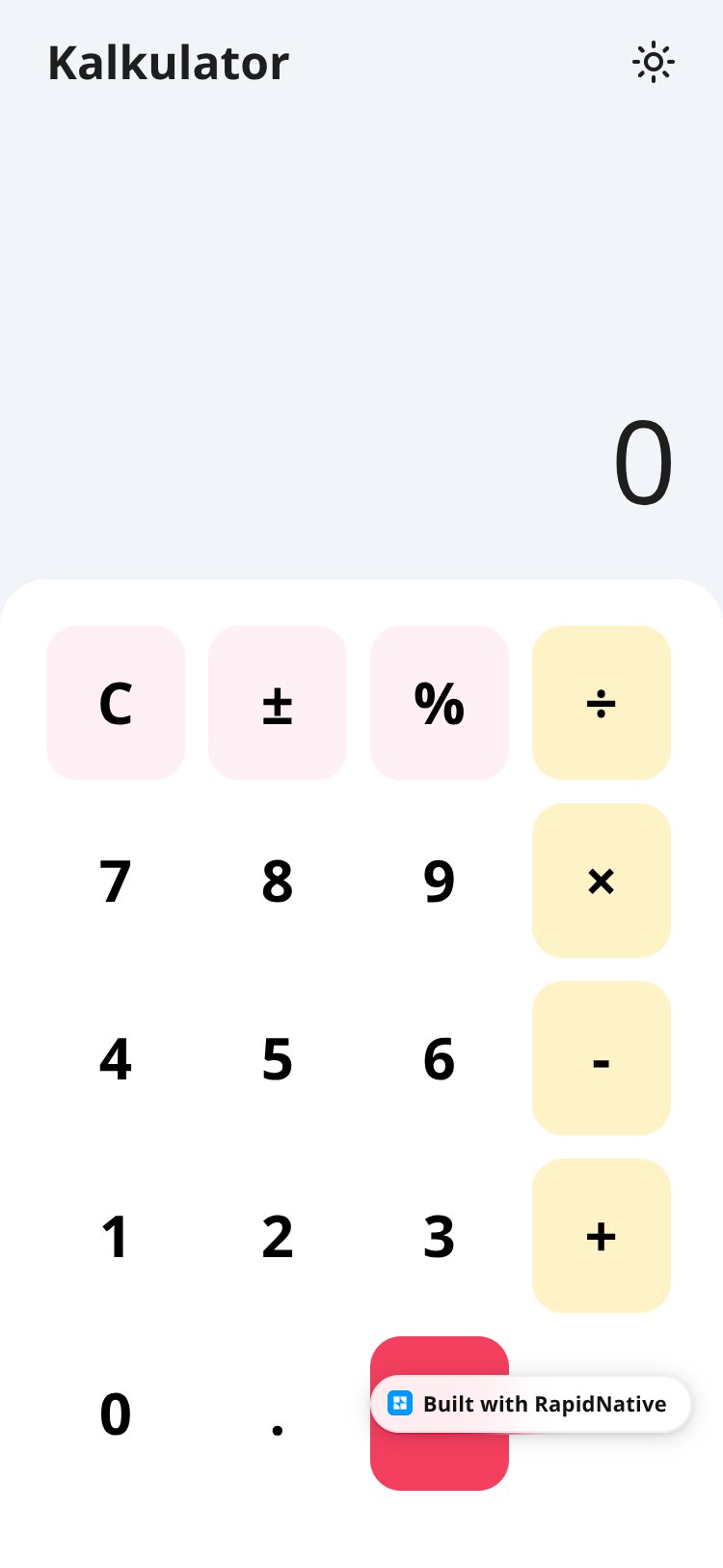 Calculator screen 1