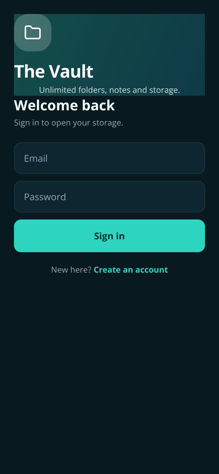 The Vault screen 1