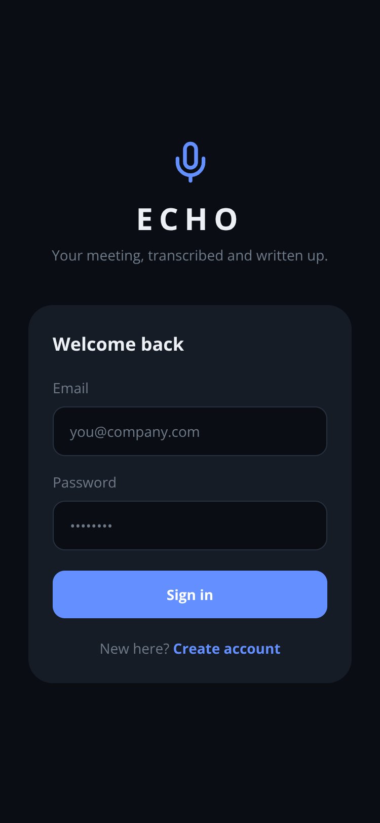 Echo screen 1