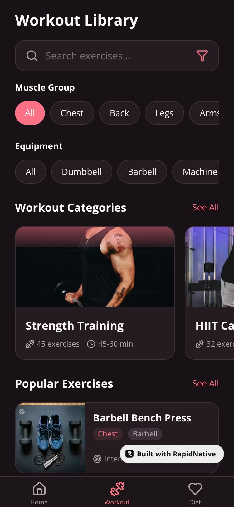 FitMaster Pro screen 3