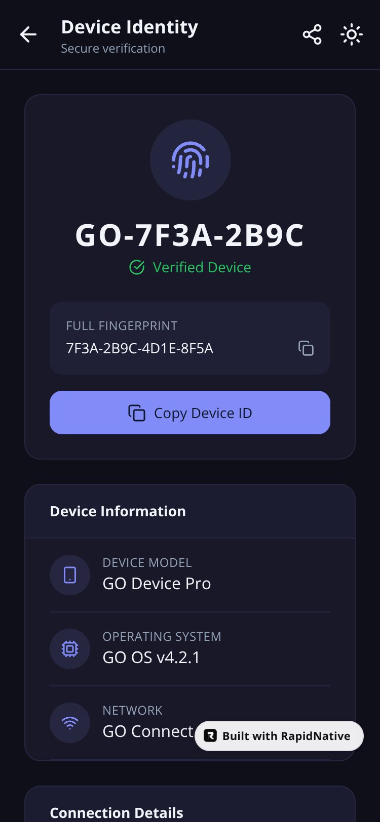 GO Command screen 4