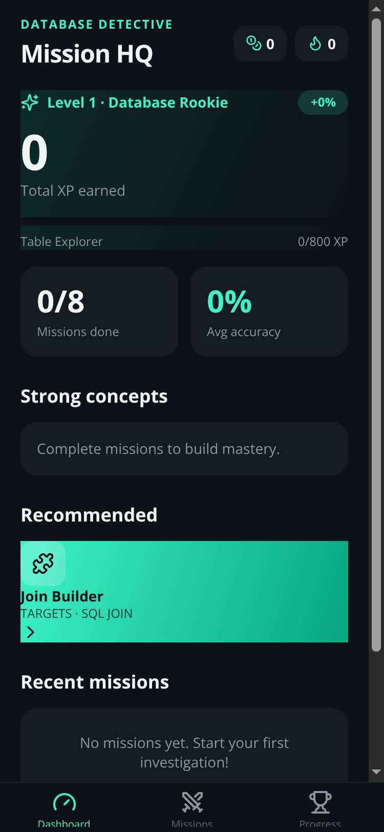 Database Detective screen 2