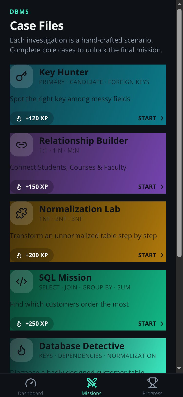 Database Detective screen 3