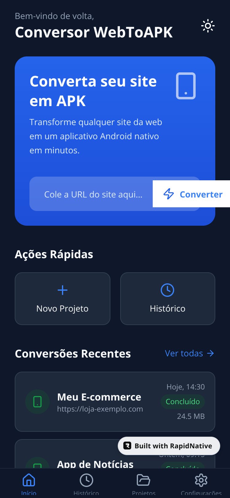 WebToAPK Pro screen 1