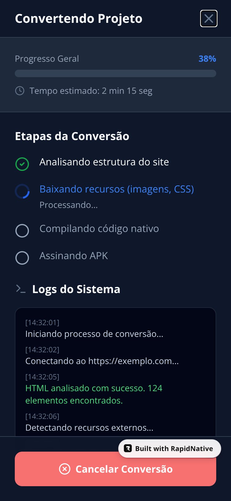WebToAPK Pro screen 2