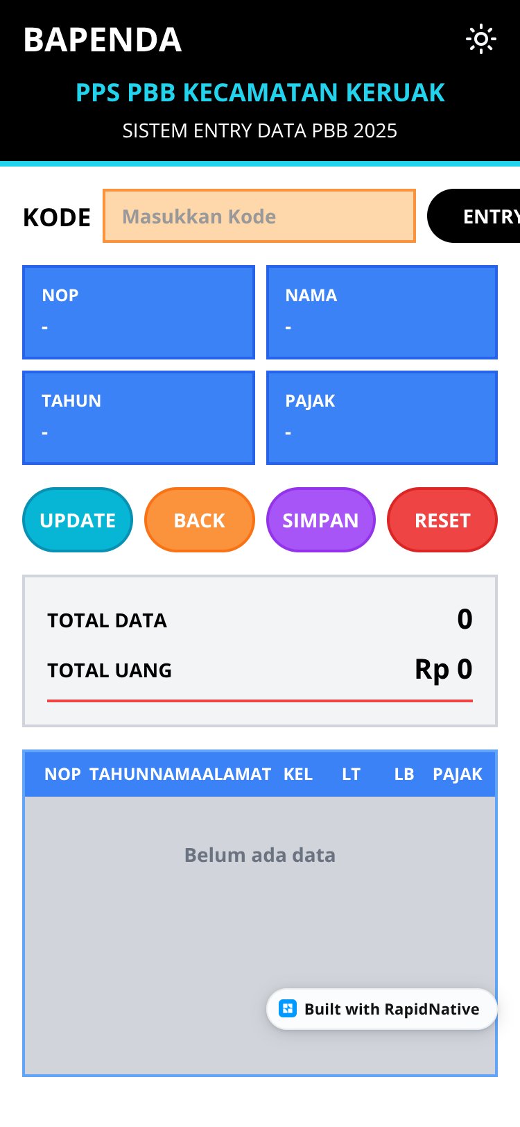 TaxApp screen 1