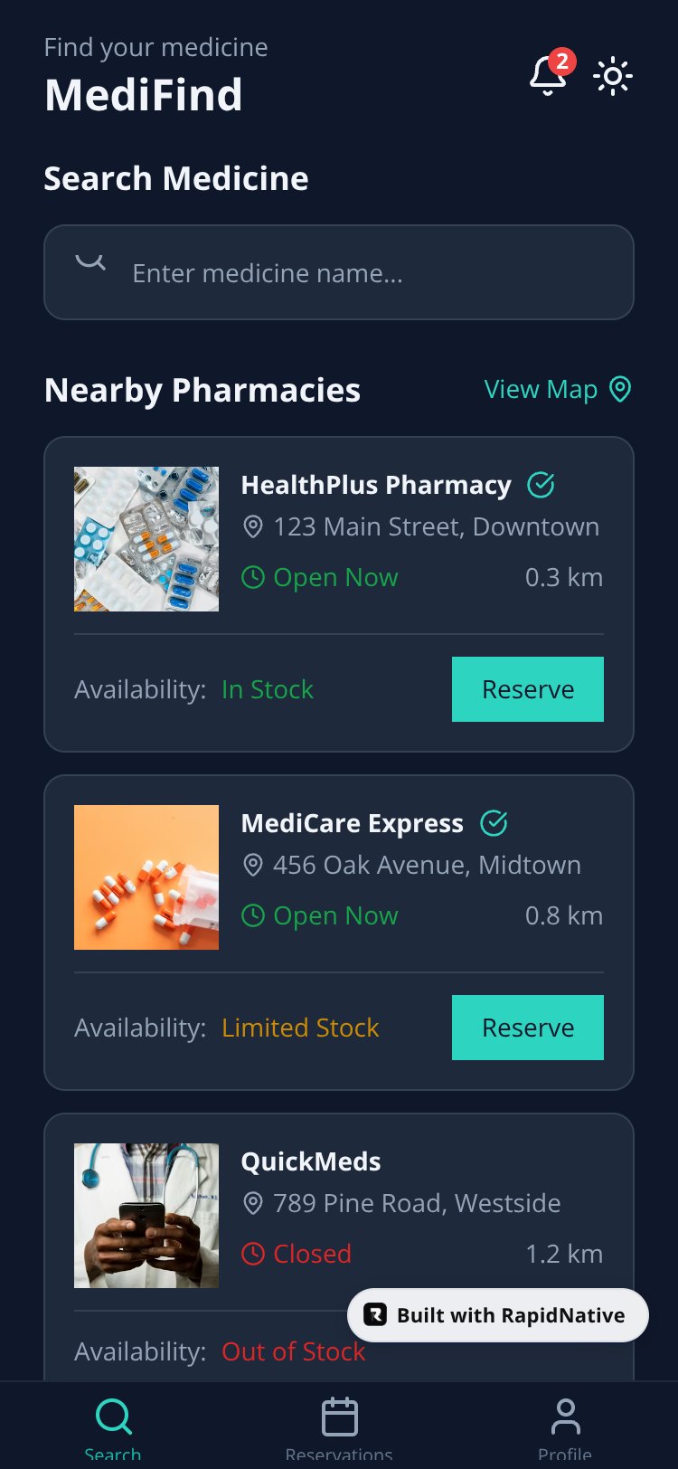MediFind screen 3