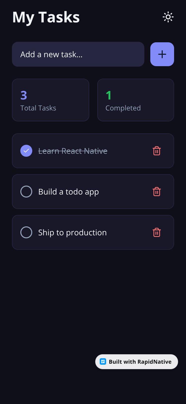 TodoApp screen 1