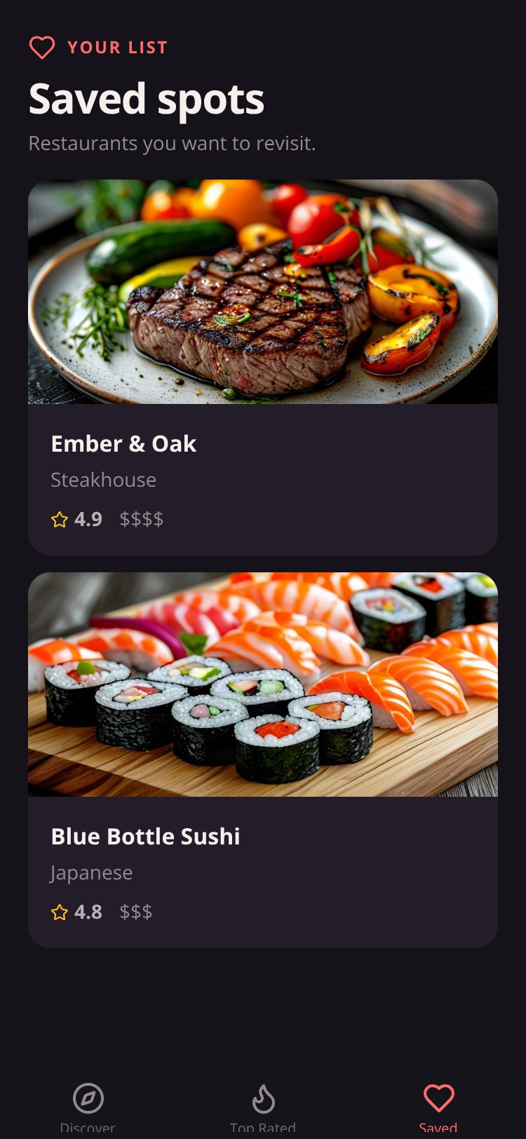 Tastebud screen 1
