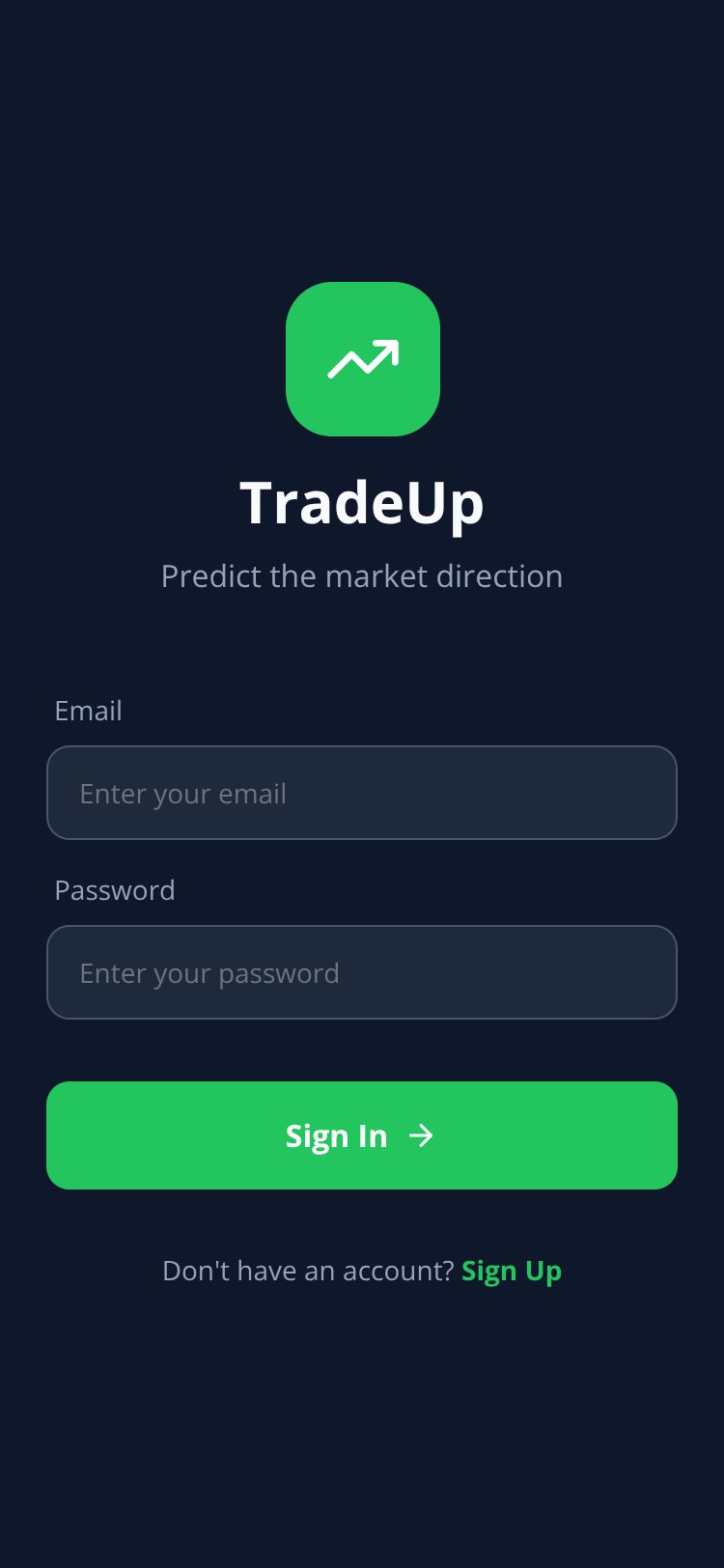 TradeUp screen 1