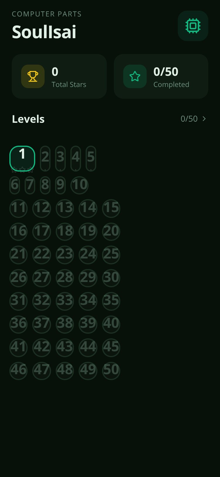 Guess the Part screen 1