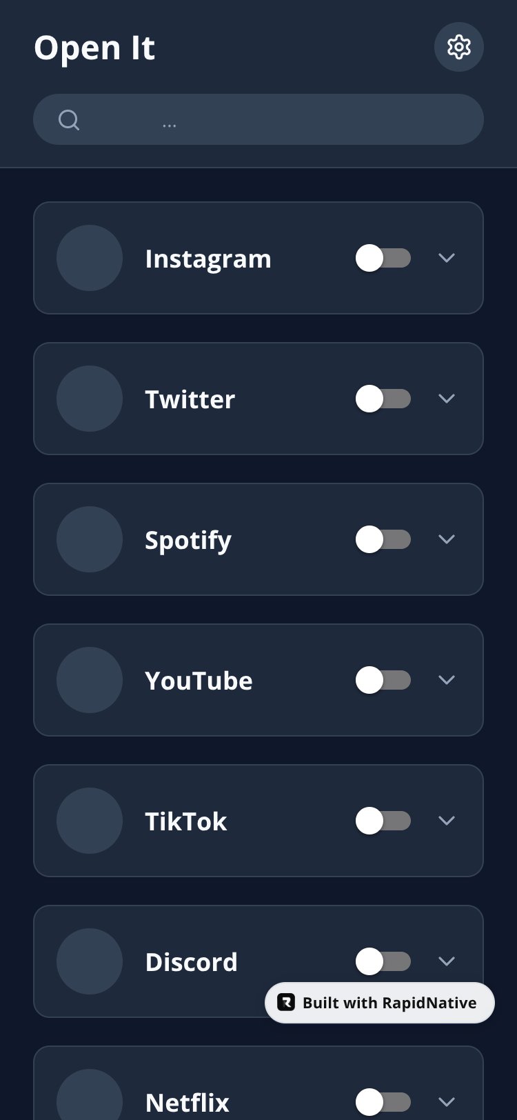 OpenIt screen 2
