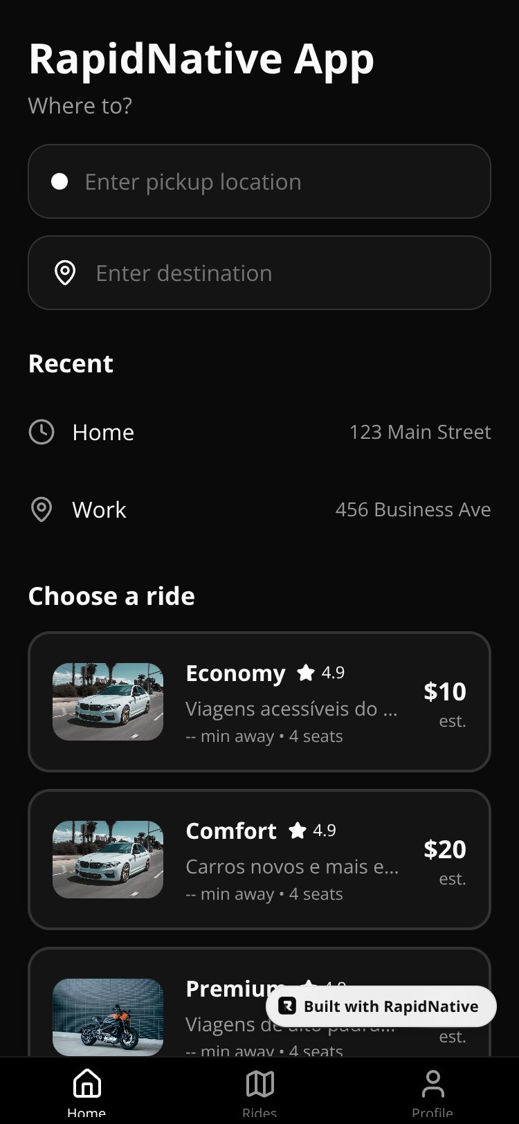 RapidNative App screen 5