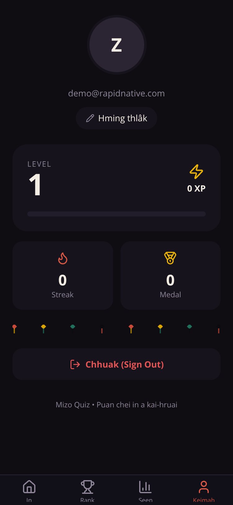 Mizo Quiz screen 5