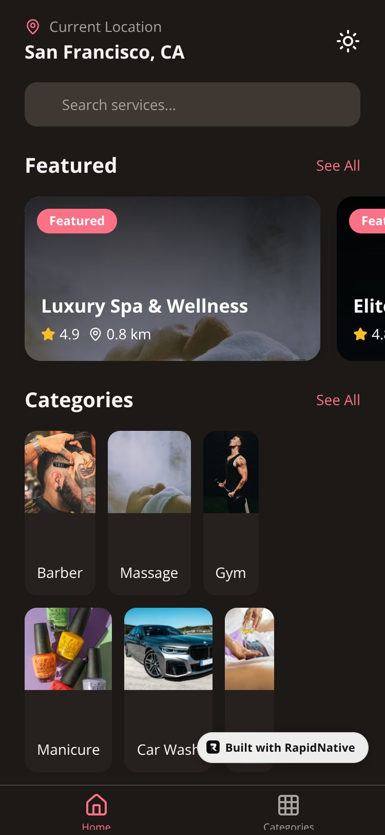 ServiceHub screen 2