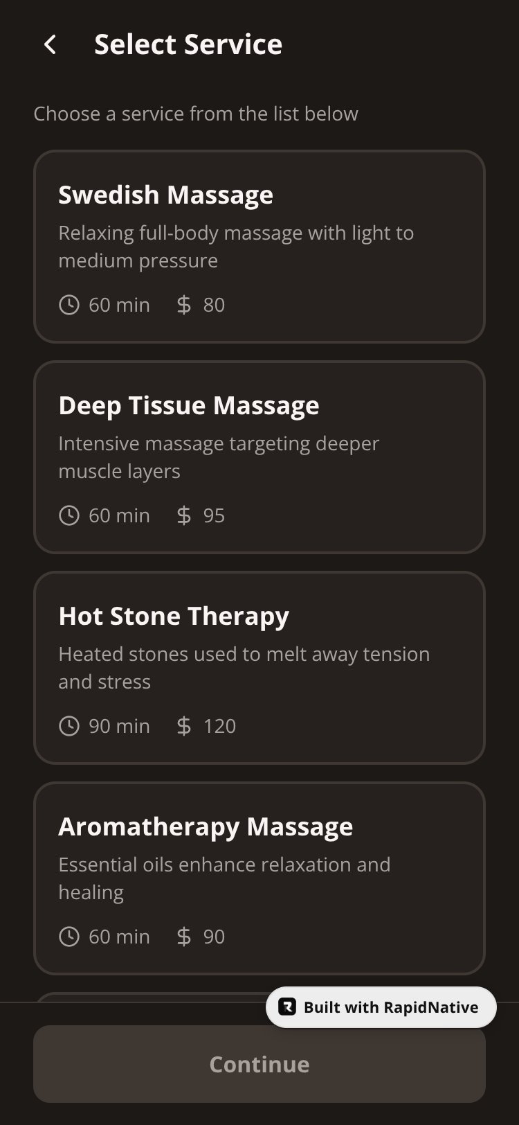 ServiceHub screen 4