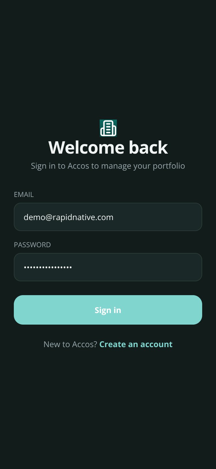 Accos screen 1
