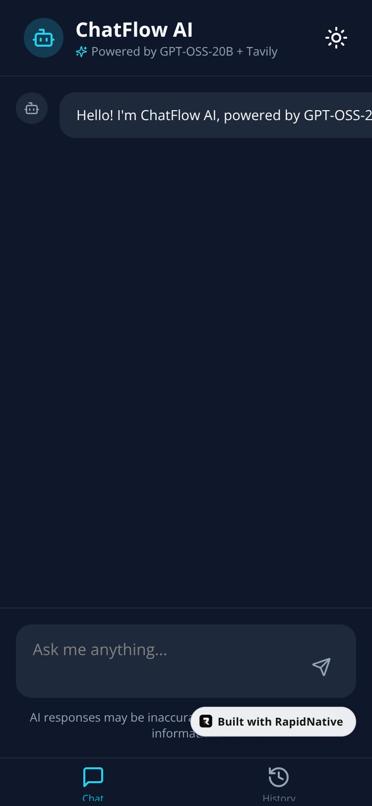 ChatFlow AI screen 1