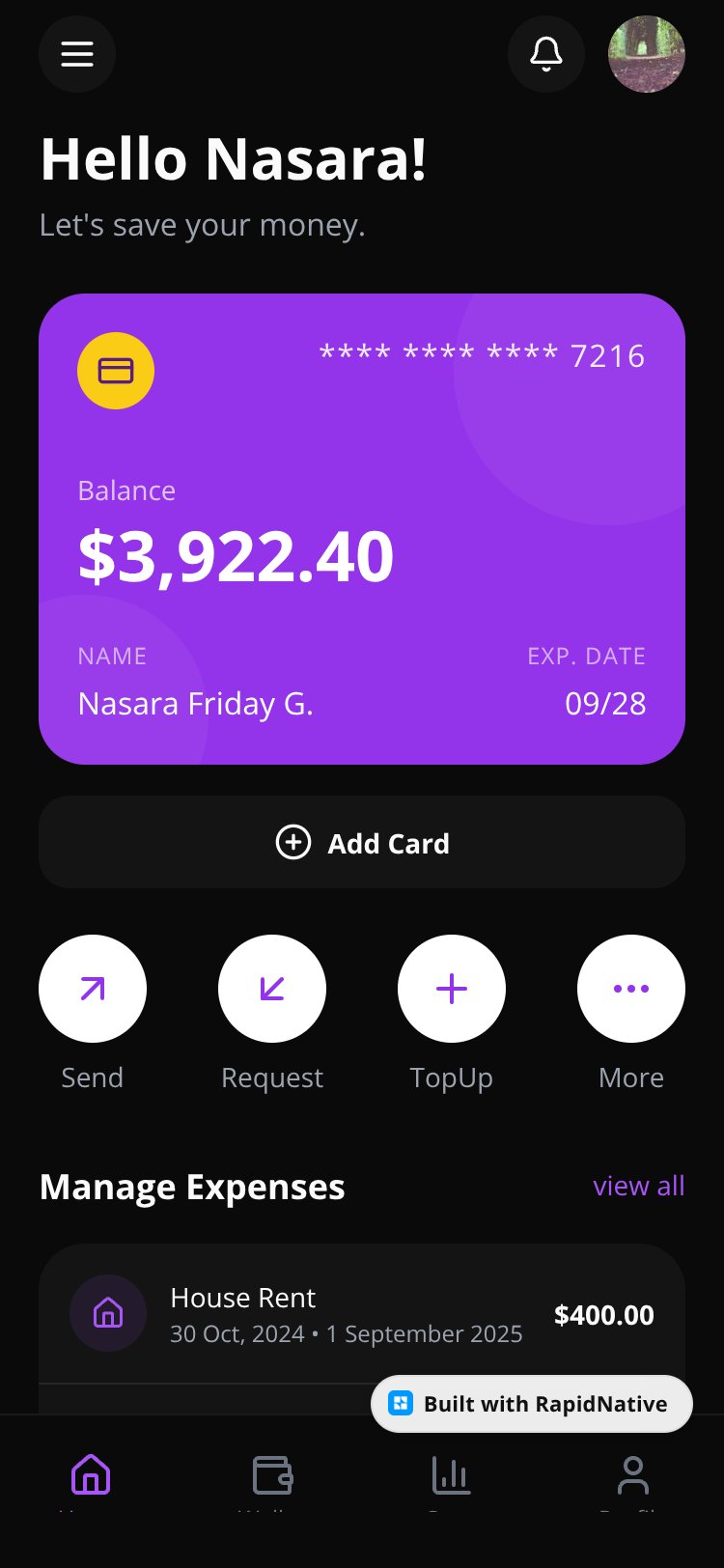 FinancePro screen 1