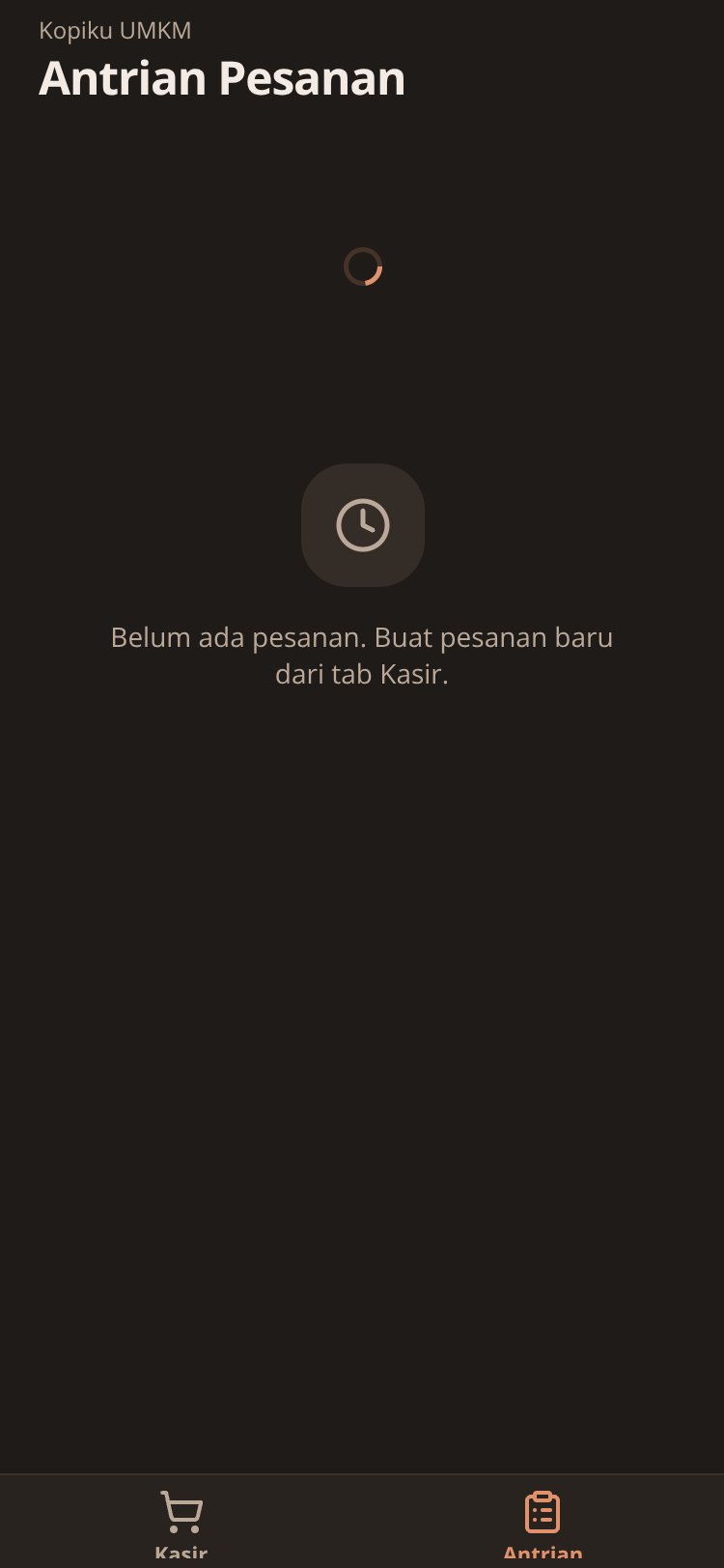 Kopiku POS screen 2