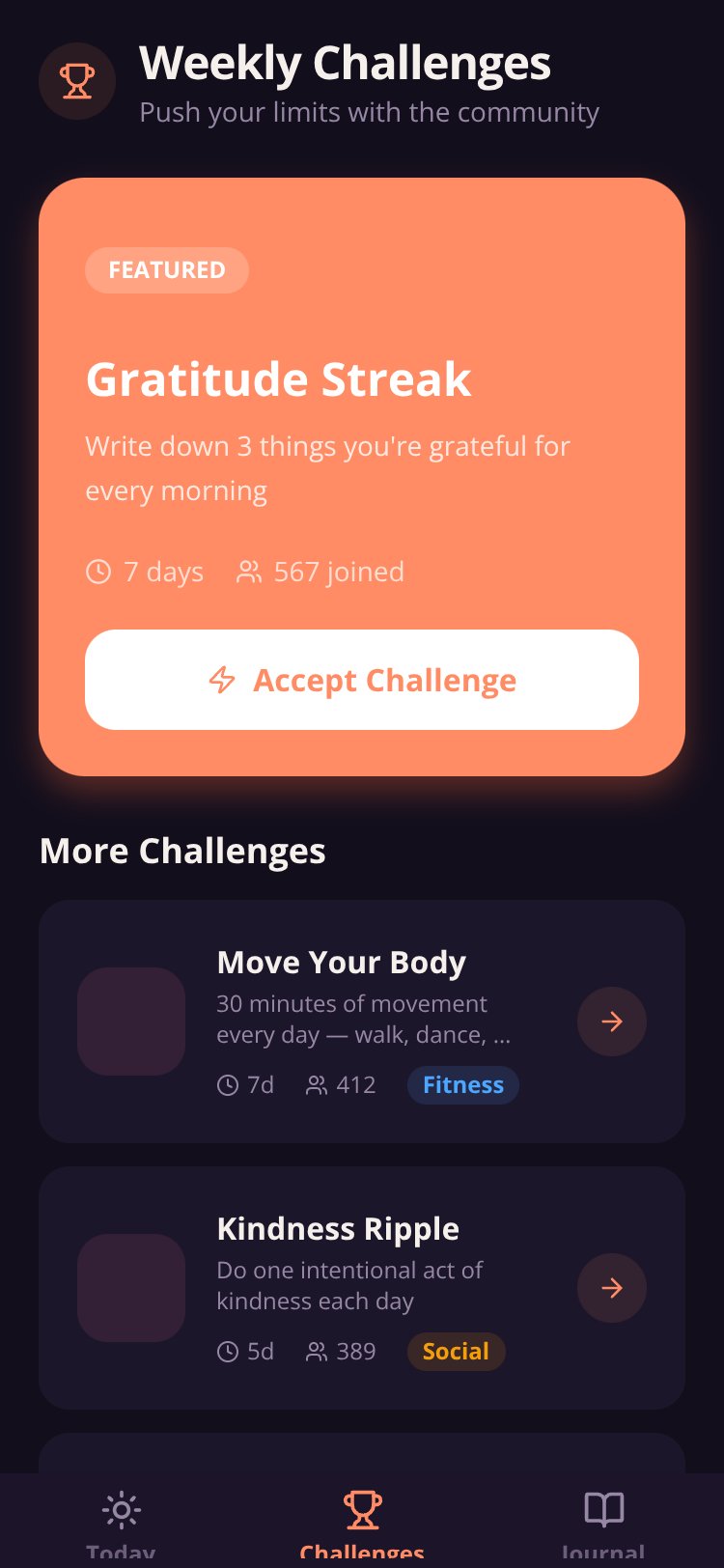 Thryve screen 1