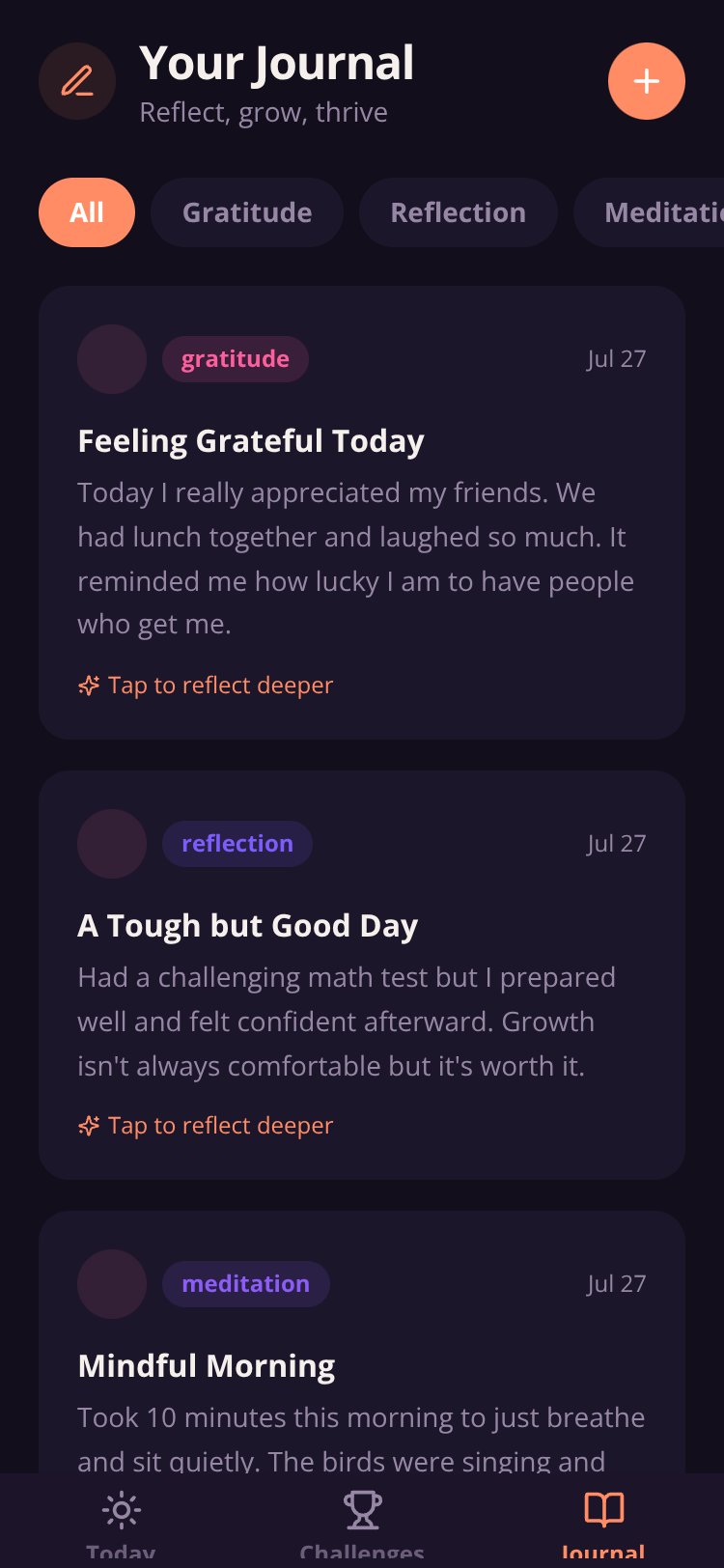 Thryve screen 3