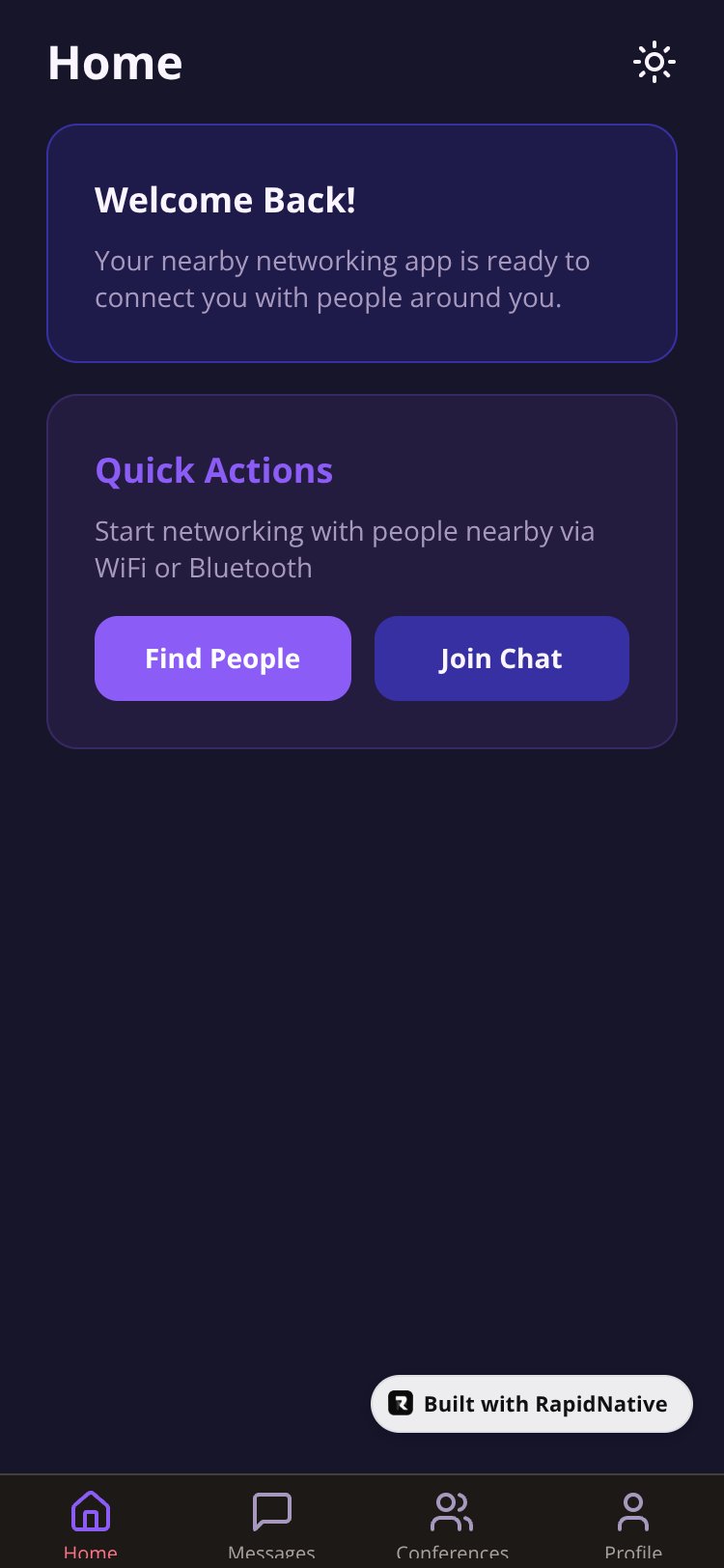 Nearby Connect screen 2