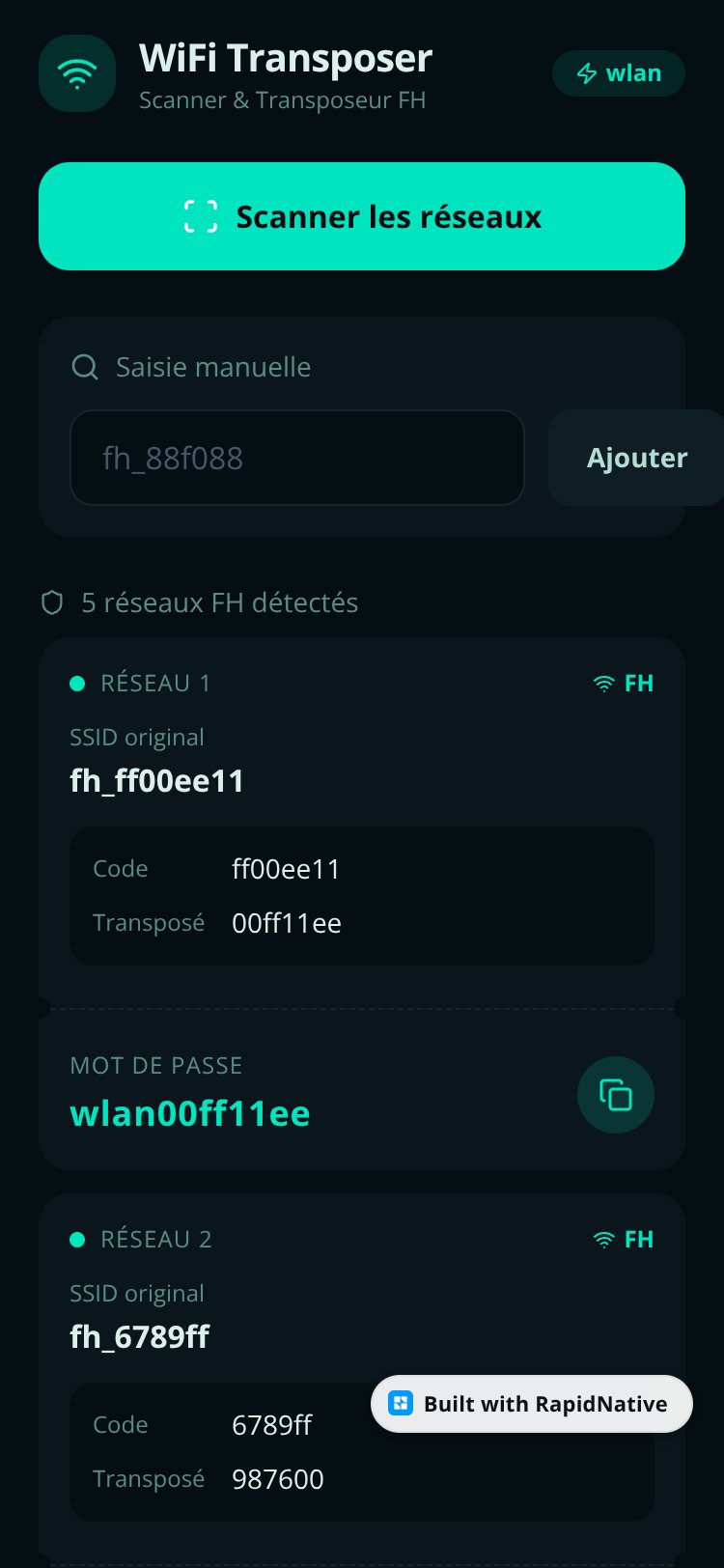 WiFi Transposer screen 1