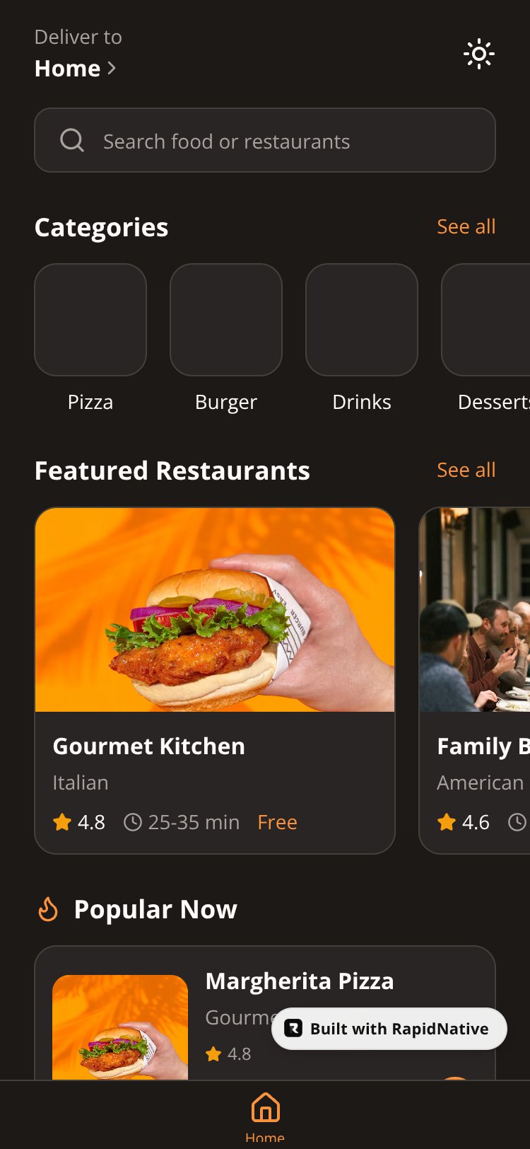 FoodieHub screen 1