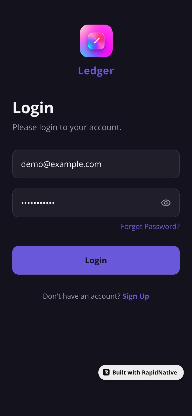 Ledger screen 2