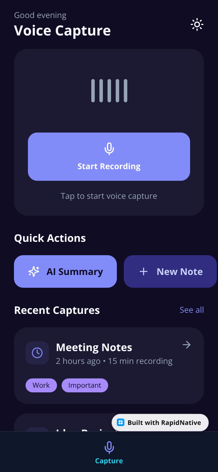 Ambient Capture screen 1