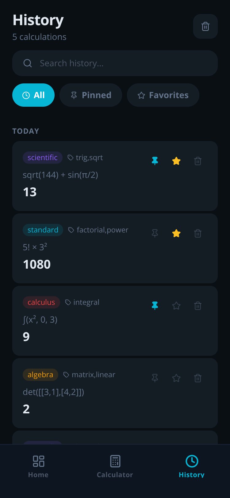 MathVault screen 1