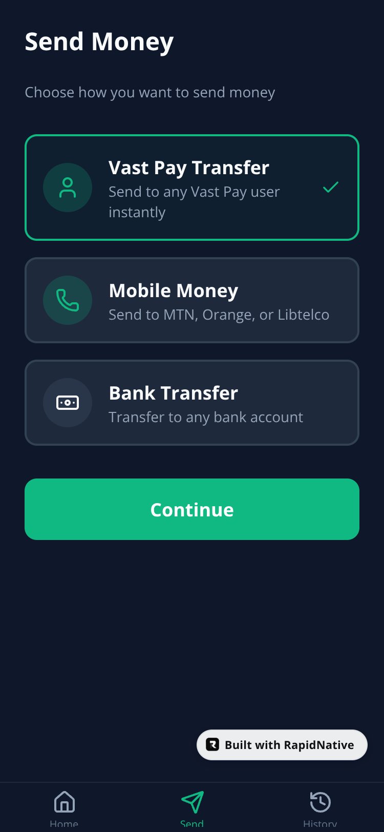 Vast Pay Liberia screen 1