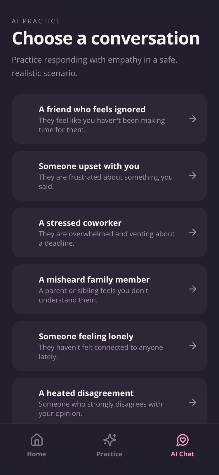 Empathy Points screen 3