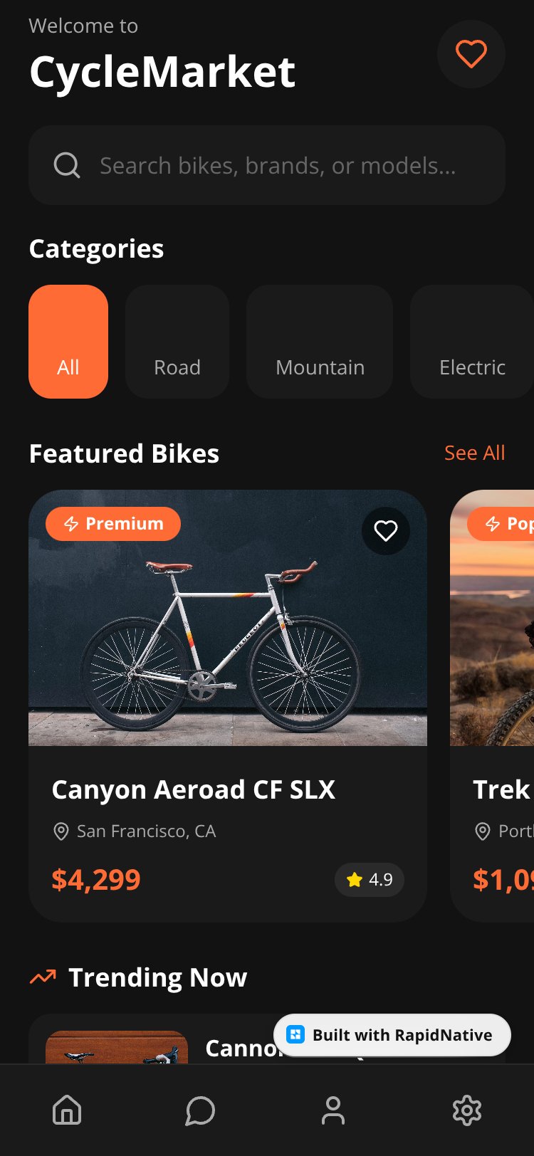 CycleMarket Copy screen 1