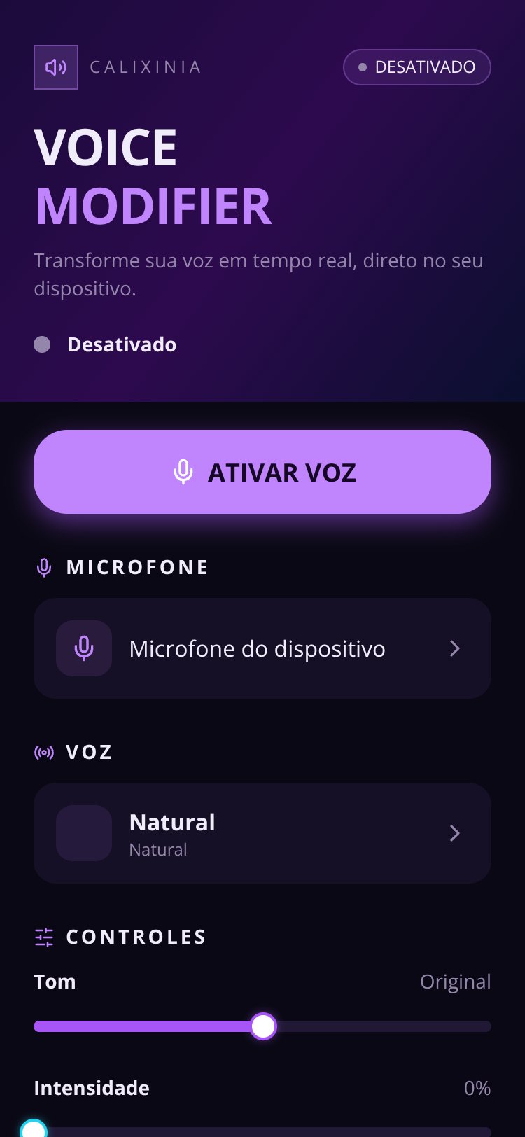 CALIXINIA VOICE screen 1