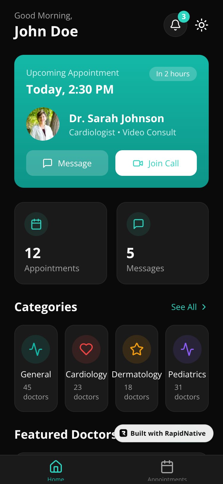 MediConnect screen 1