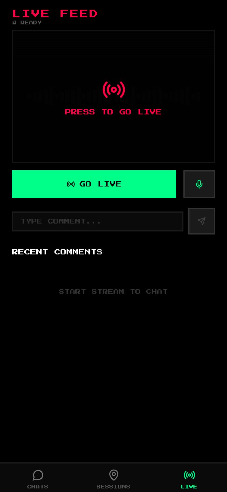 Pixel Chat screen 1