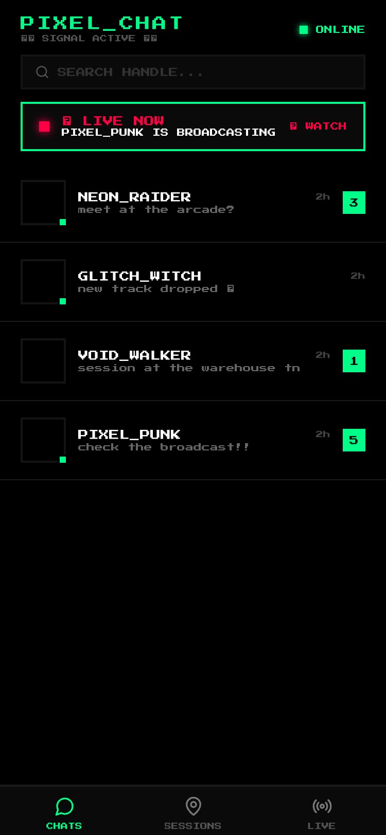 Pixel Chat screen 2