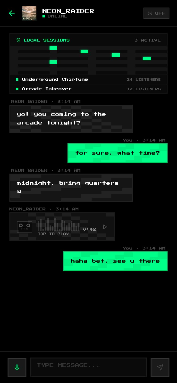 Pixel Chat screen 4