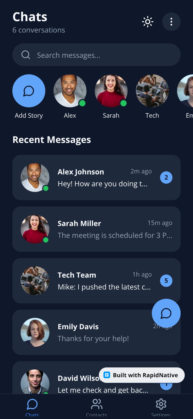 ChatApp screen 1