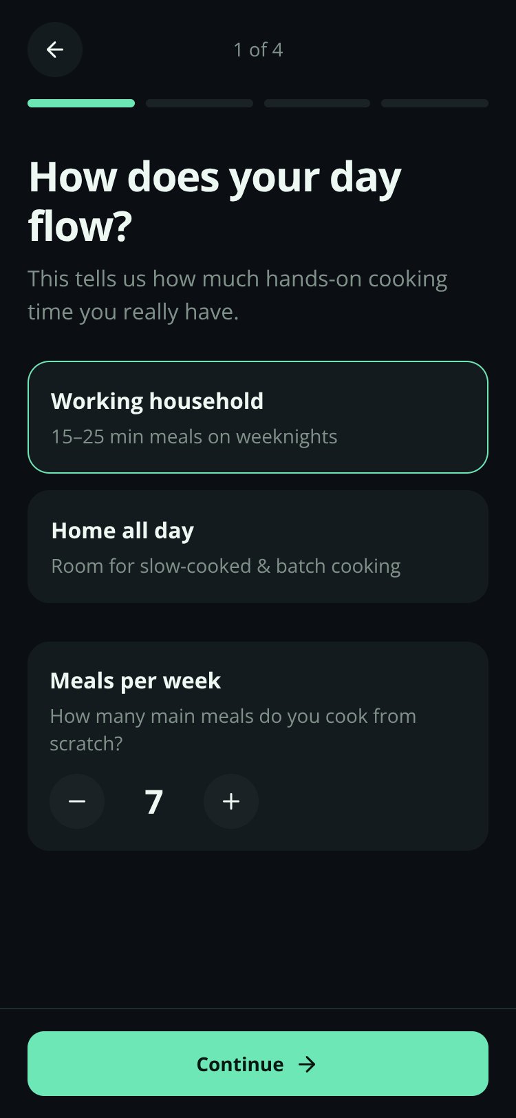 Dish Decision screen 2