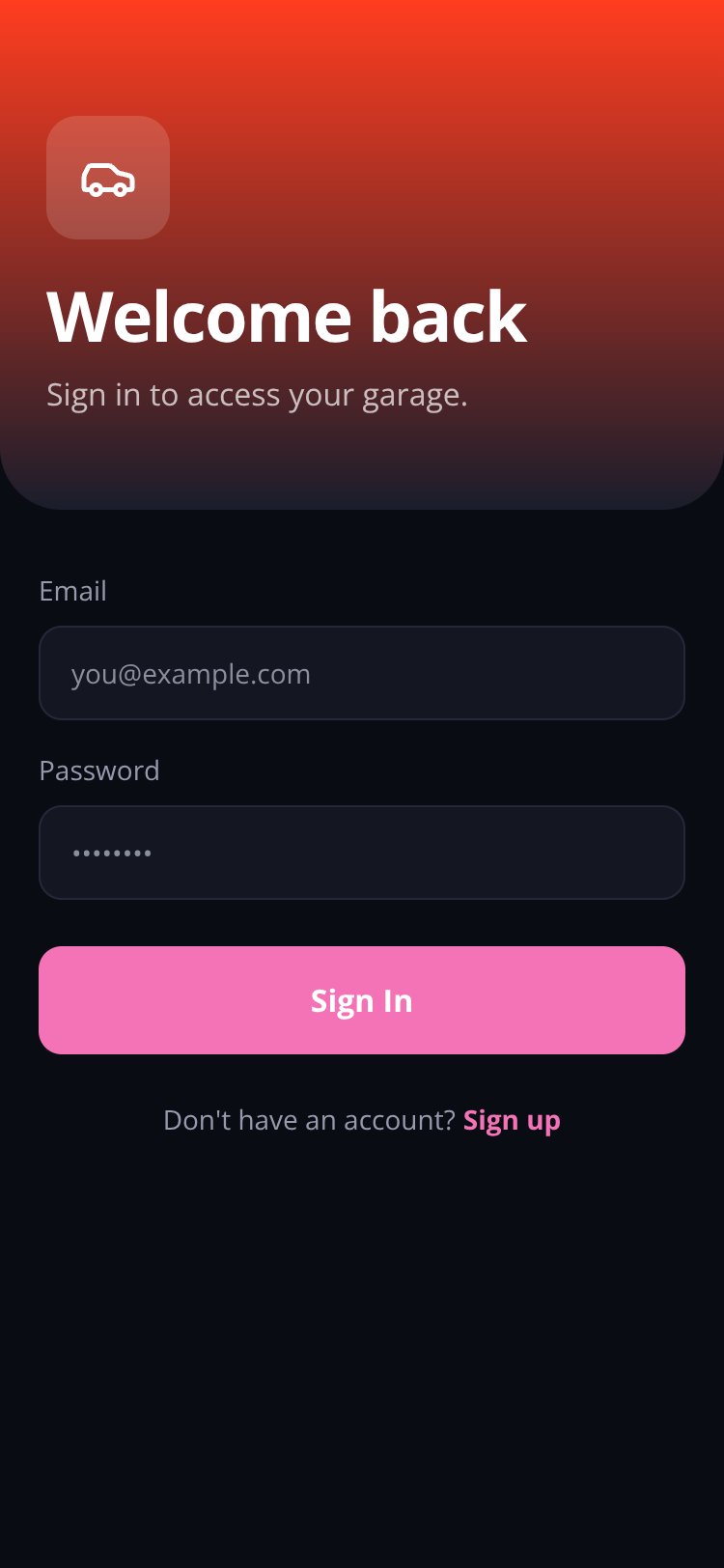 AutoVault screen 1