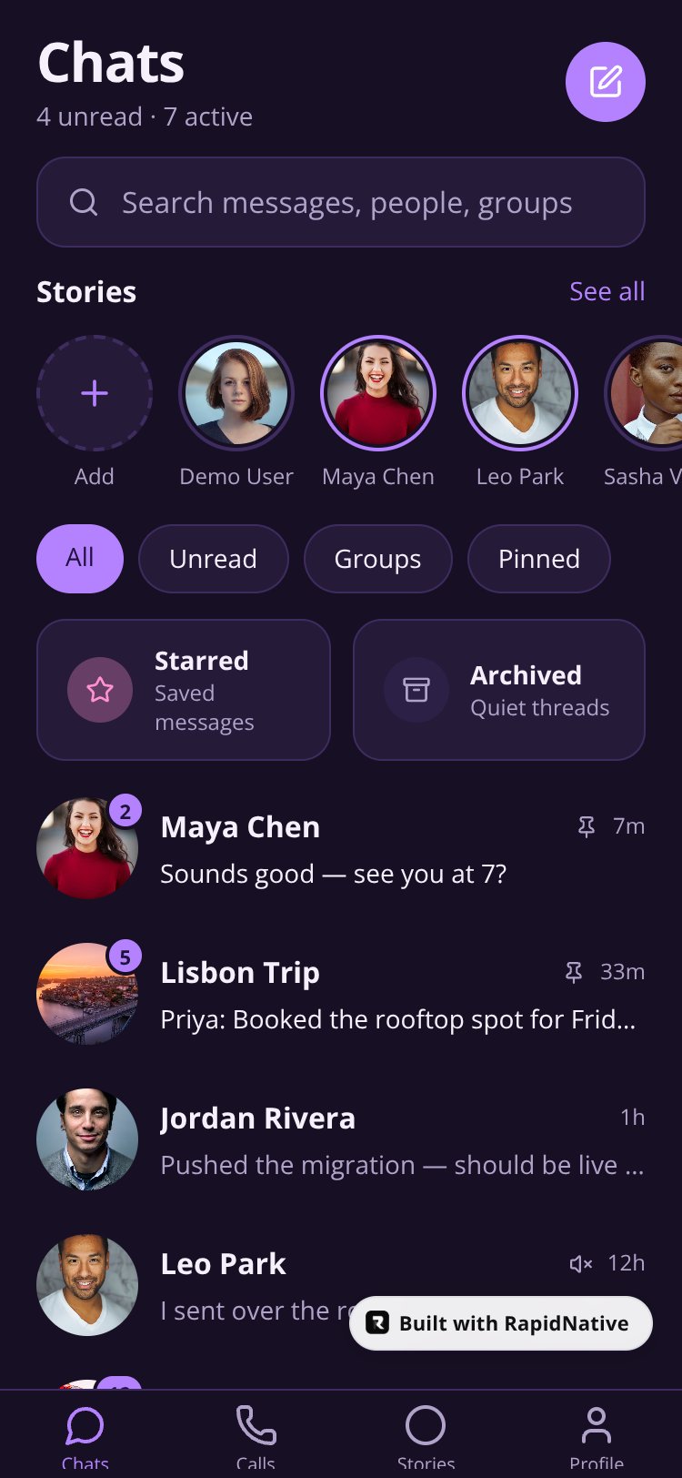 Chat & Messaging App screen 3