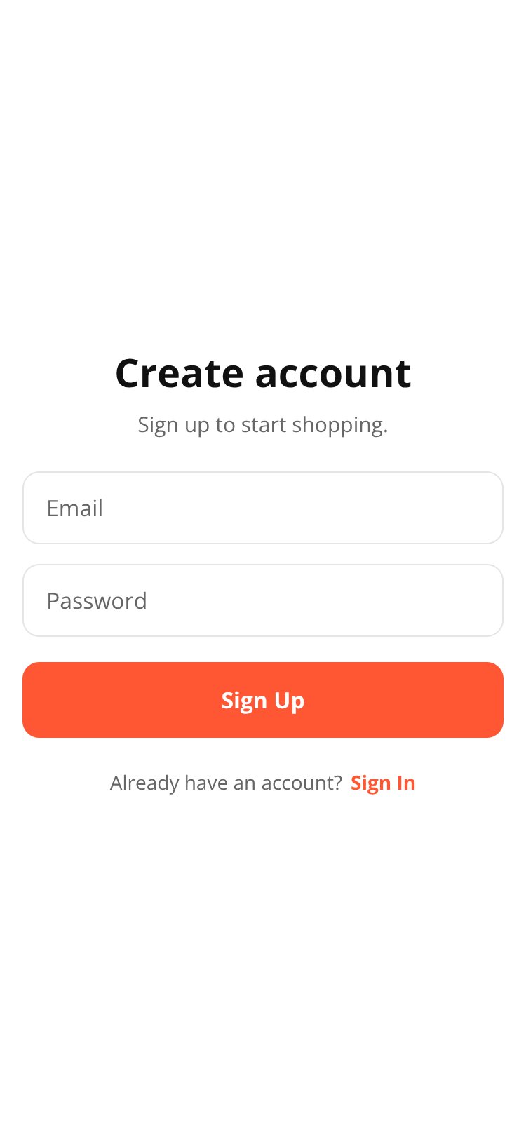 RapidNative App screen 2